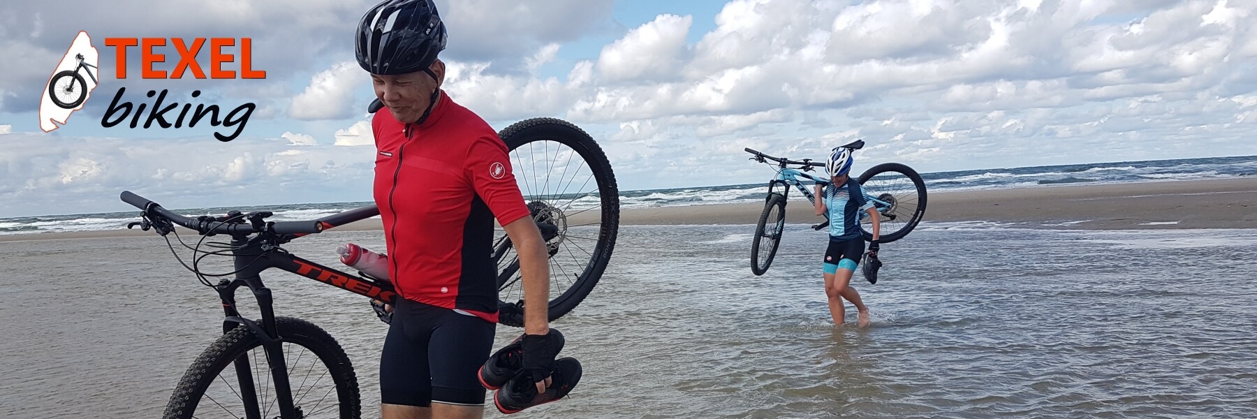 Mark en Sarah sluftergeul TEXELbiking