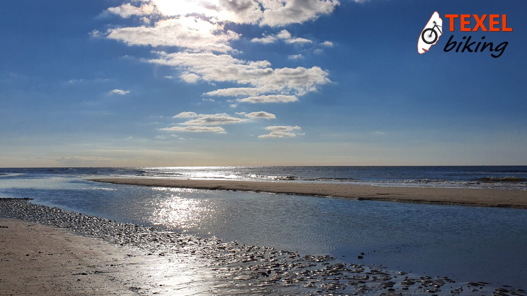 Strand zon TEXELbiking