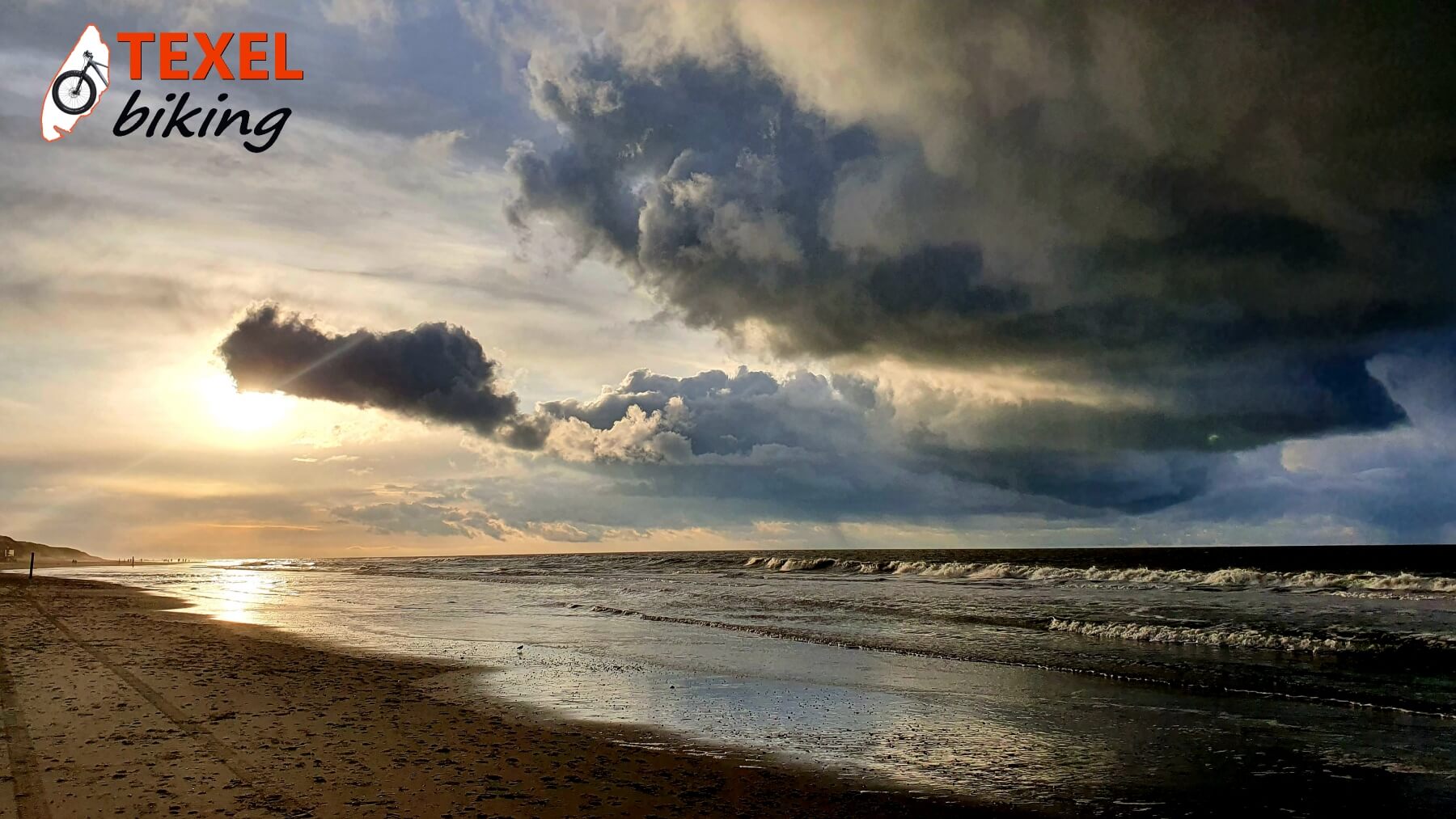 Strand schilderij TEXELbiking