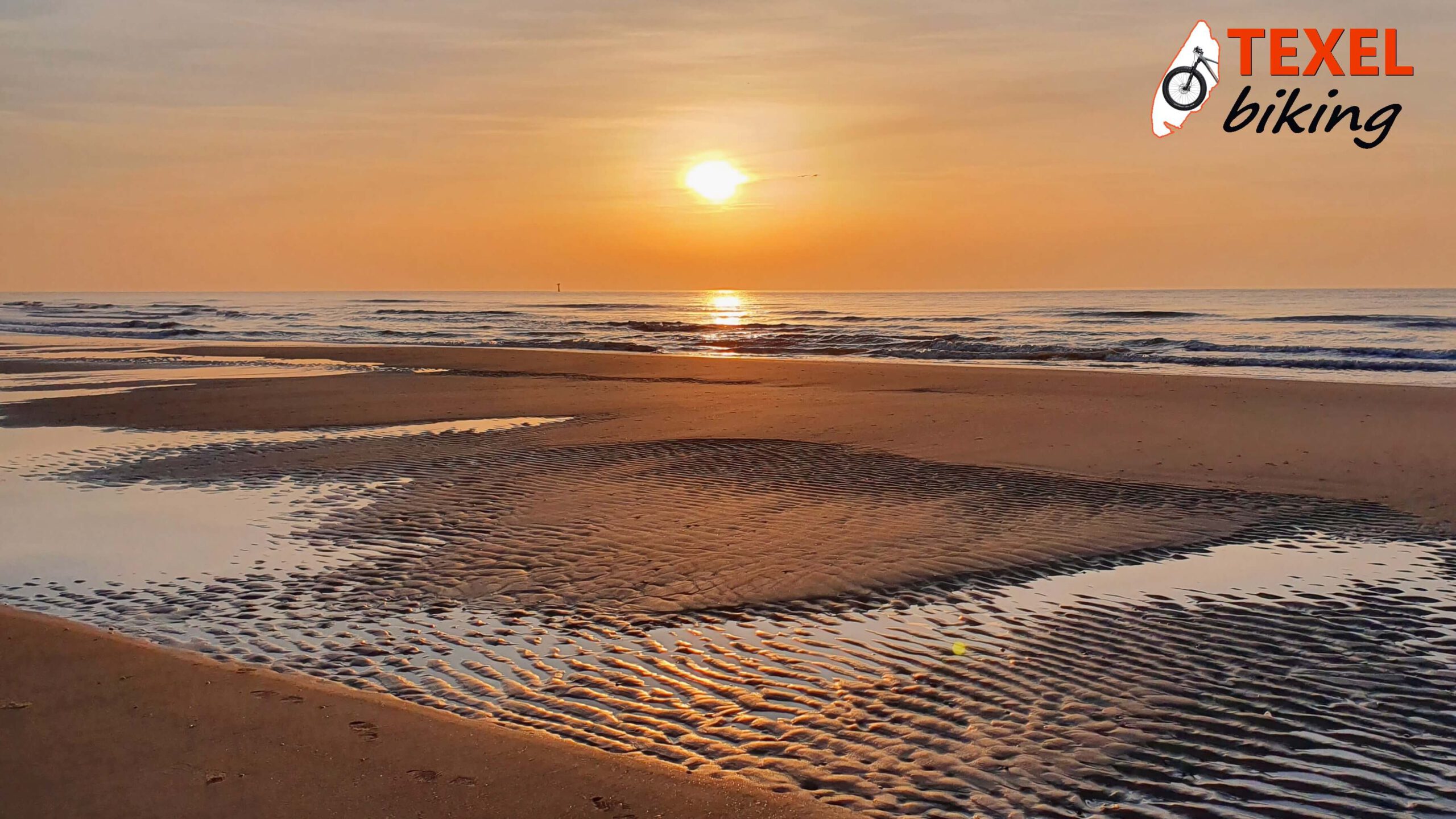 Strand oranje TEXELbiking